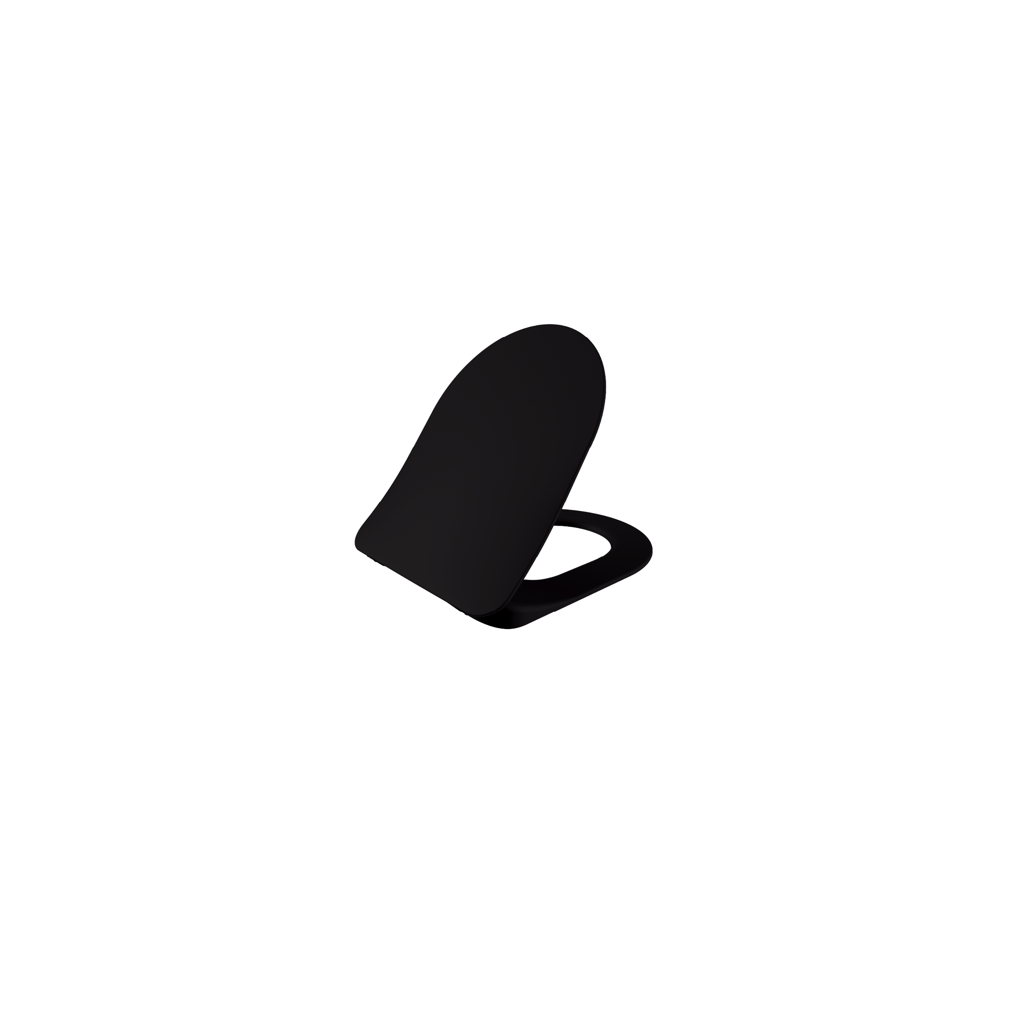 Крышка-сиденье для унитаза Creavit Duck KC0903.01.1400E с микролифтом, черная матовая 