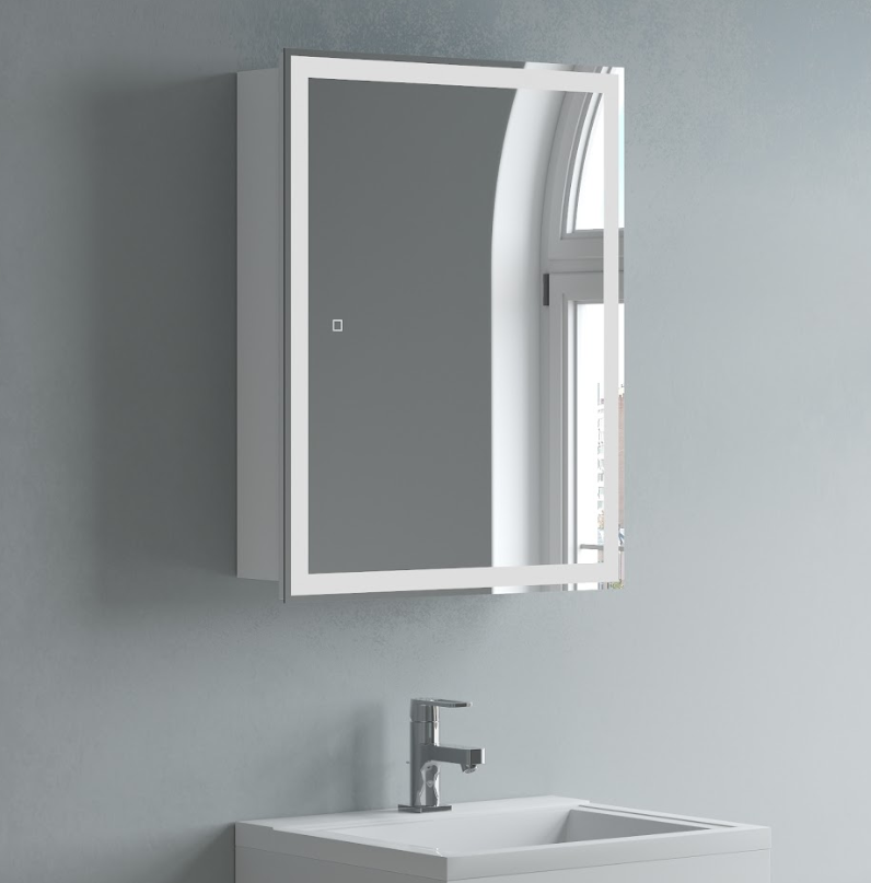 Зеркальный шкаф Corozo Толедо 60 см SD-00001392 белый c подсветкой