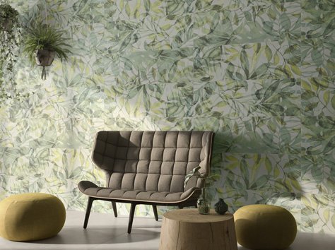 Керамическая плитка Villeroy&Boch Декор Urban Jungle светло-серый листья 40х120 - изображение 2