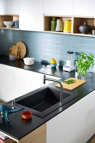 Кухонная мойка Hansgrohe S510-F660 43313170, черный графит
