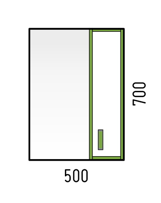 Зеркальный шкаф Corozo Спектр 50 зеленый