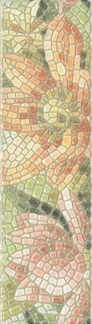 Керамическая плитка Kerama Marazzi Бордюр Летний сад Лилии лаппатированный 5,7х30