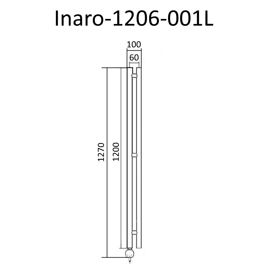 Полотенцесушитель Маргроид Инаро Inaro Р120*6, Inaro-1206-001L