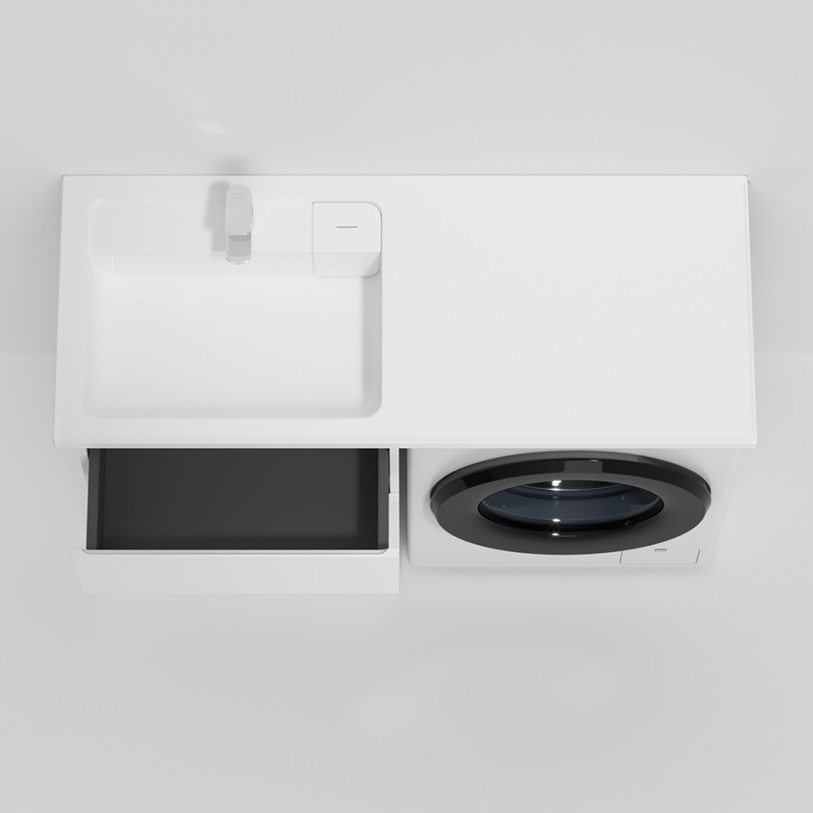Мебельная раковина Am.Pm X-Joy 120 см M85AWPL1201WG левая, белый глянец