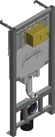 Комплект подвесной безободковый унитаз Jacob Delafon Modern Life E21773RU-00 с сиденьем микролифт  +  система инсталляции с кнопкой хром