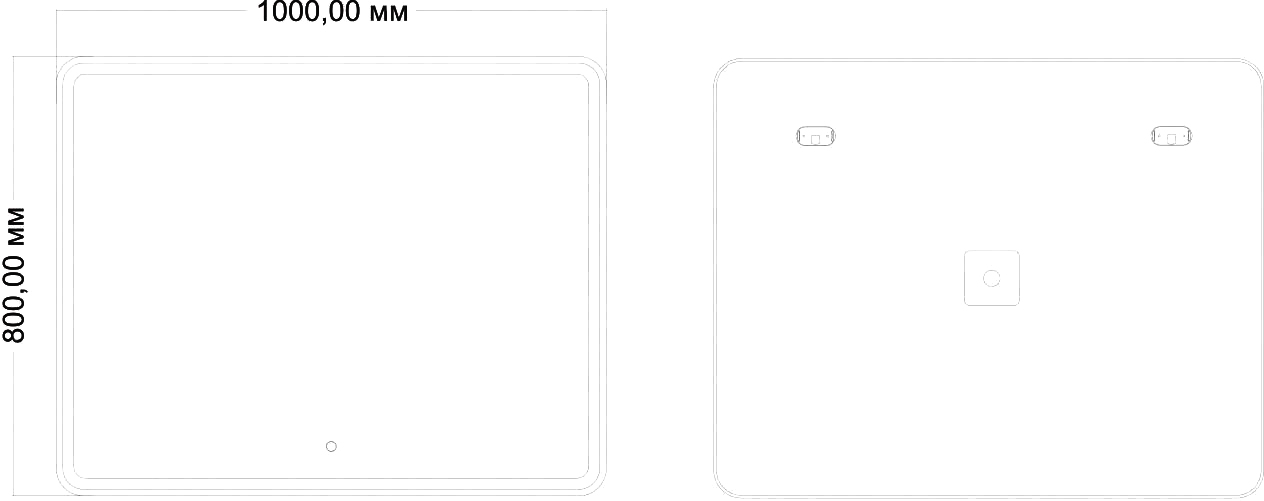 Зеркало Art&Max Vita 100 см AM-Vit-1000-800-DS-F с подсветкой