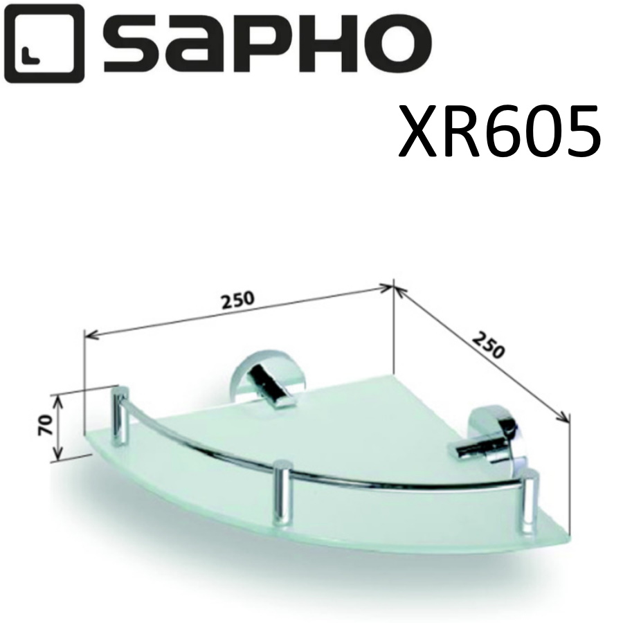 Полка угловая Sapho X-Round XR605 хром