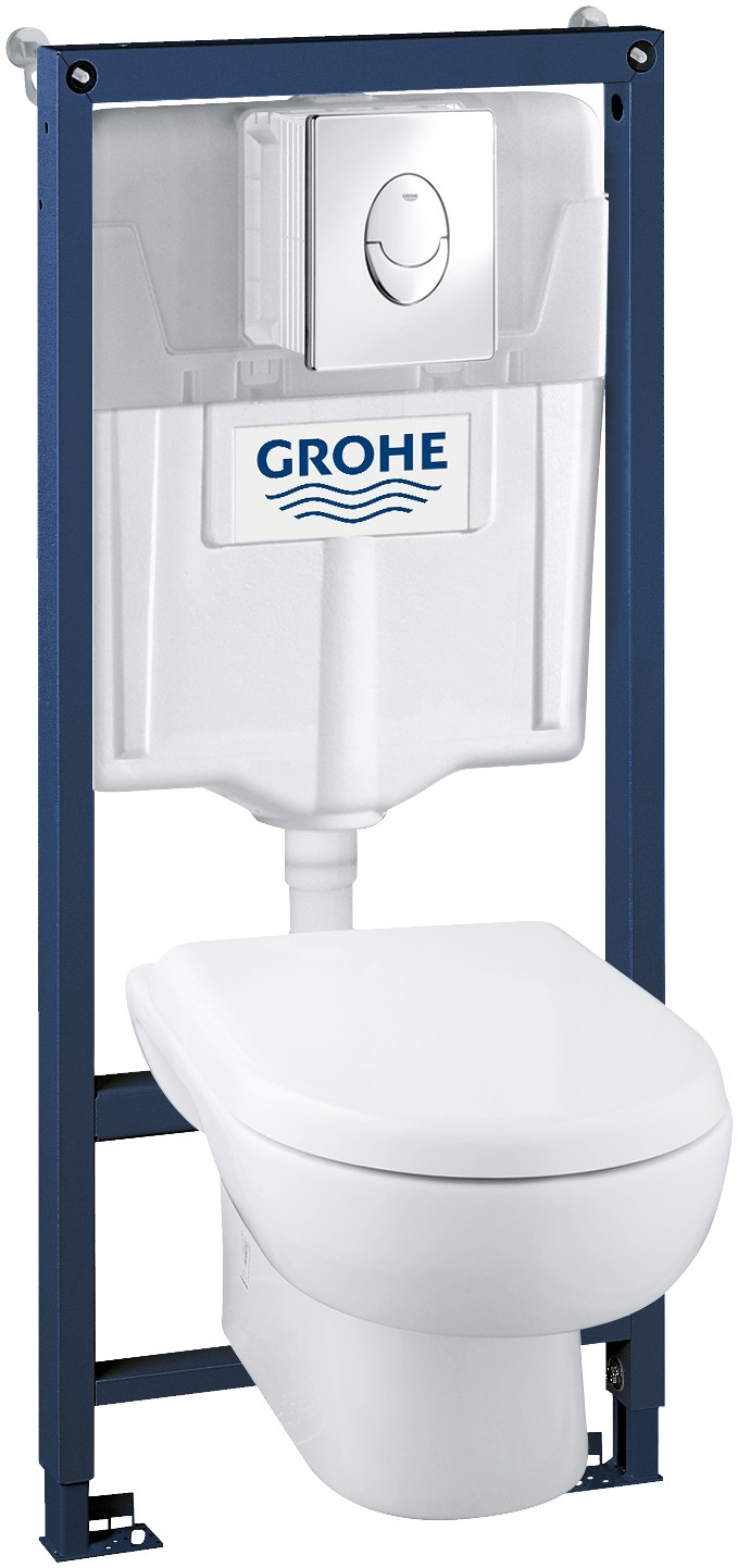 Комплект Grohe Solido 39191000 подвесной унитаз  +  инсталляция  +  кнопка