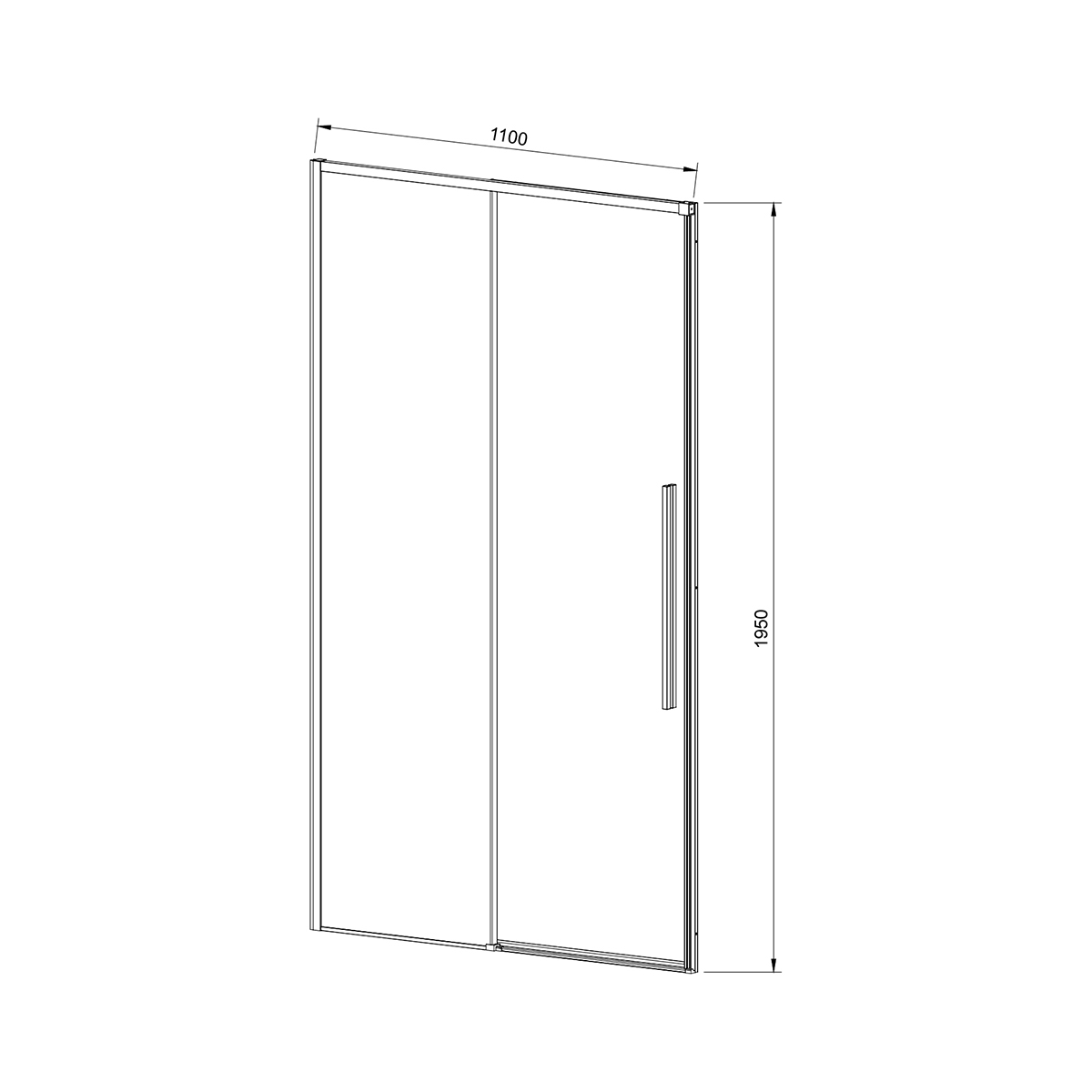 Душевая дверь Vincea Slim-N 110, хром, стекло прозрачное VDS-4SN110CL