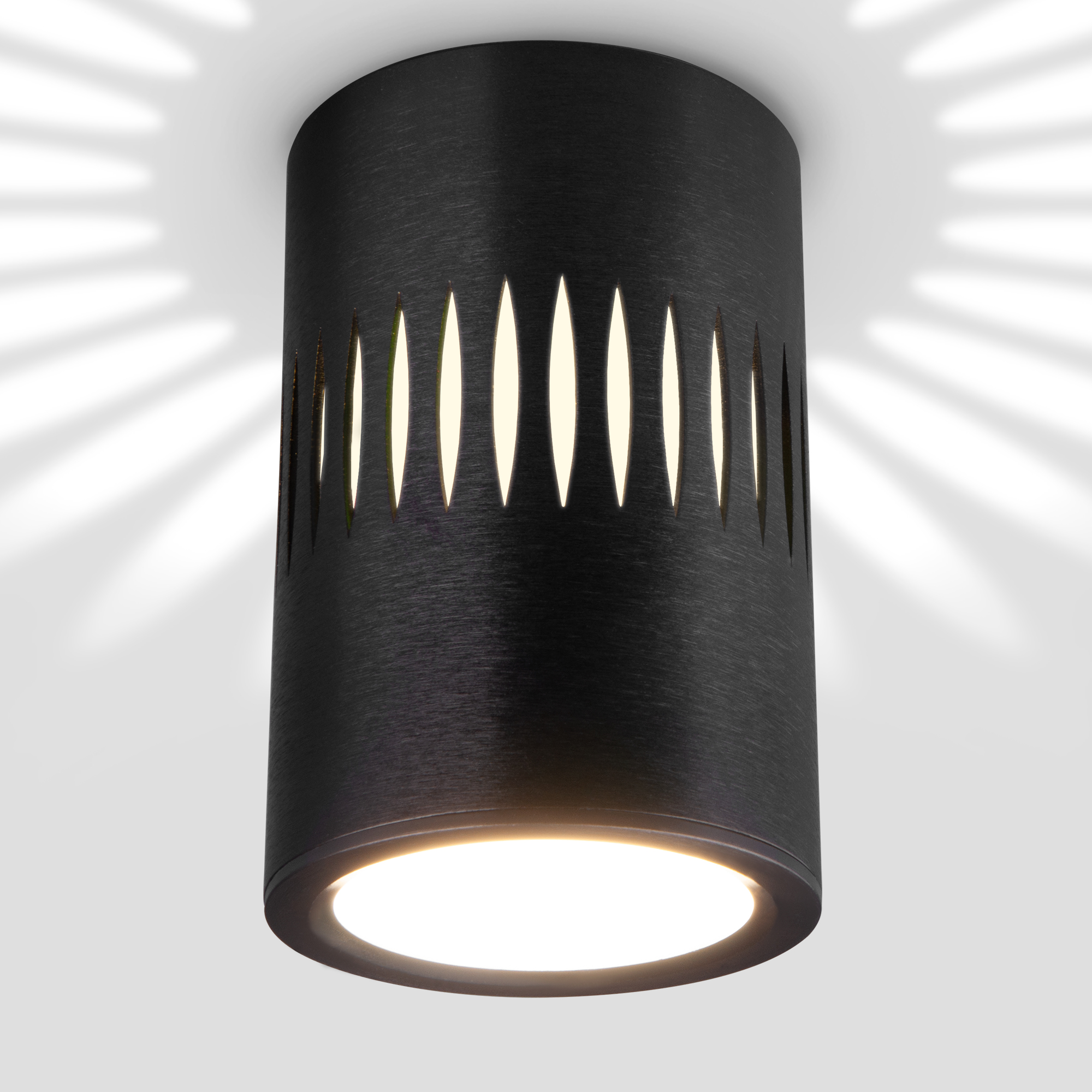 Накладной светодиодный светильник с подсветкой черный Elektrostandard DLS026 4690389167003