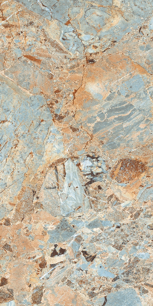 Плитка из керамогранита глянцевая Creto Sunhearrt 80х160 серый (MPL-055744)