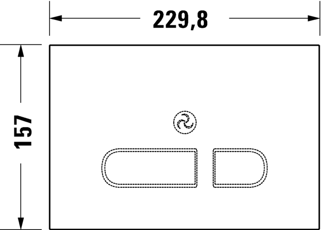 Клавиша смыва Duravit DuraSystem A2, для унитаза, стекло белое WD5003012000 - 2 изображение