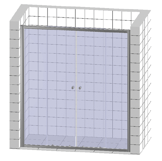 Душевая дверь в нишу Cezares PRATICO-BF-2-190-C-Cr стекло прозрачное - изображение 4