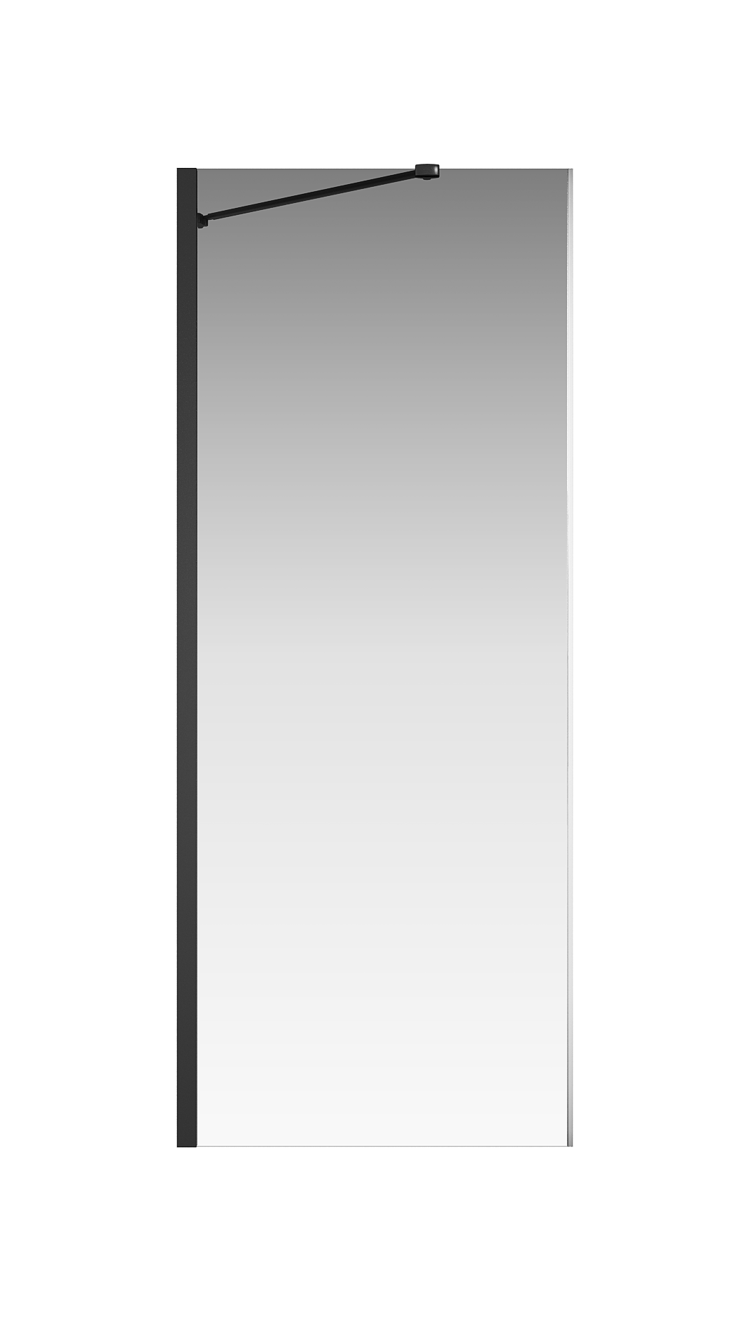 Боковая перегородка Creto Tenta 70х200 см 123-SP-700-C-B-8 профиль черный, стекло прозрачное 