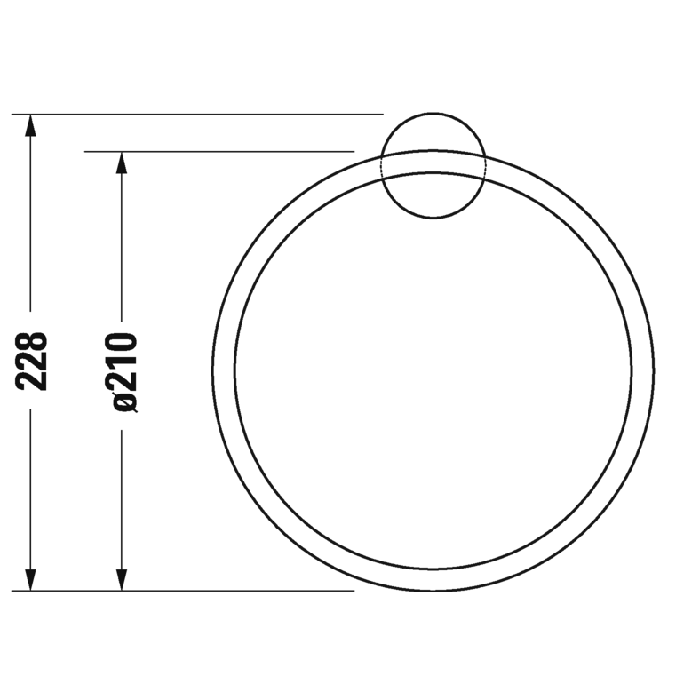Полотенцедержатель Кольцо Duravit Starck T 0099474600 D 21 cм, черный матовый - изображение 2