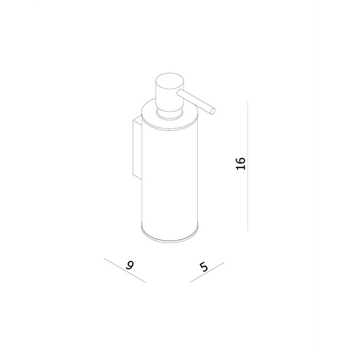 Дозатор жидкого мыла Omnires 10720/O (хром), UN10720/OCR