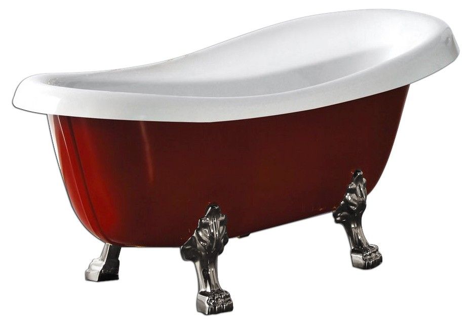 Акриловая ванна BelBagno BB04-ROS красная 