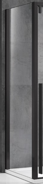 Боковая панель Vincea Lugano 80 см черный, стекло прозрачное, VSG-1L800CLB