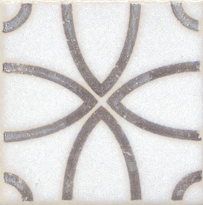 Вставка Амальфи орнамент коричневый 9.8х9.8