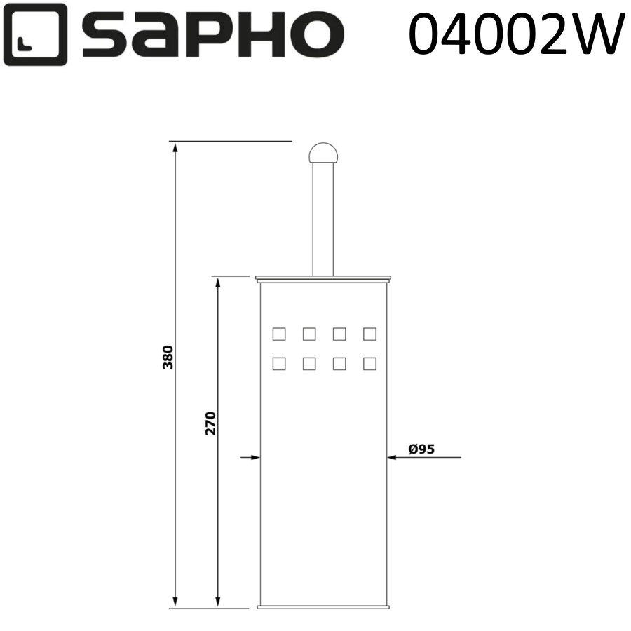 Ершик Sapho Simple Line 04002W матовый белый