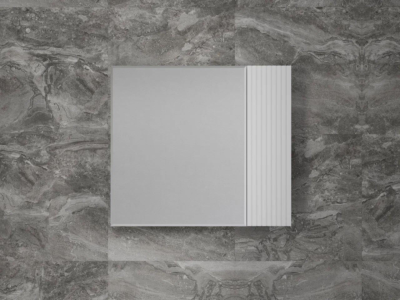Зеркальный шкаф Style Line Стокгольм 80 см ЛС-00002324 белый рифленый софт 