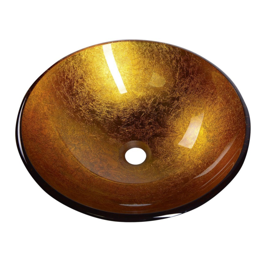 Раковина-чаша 42 см Sapho Beauty 2501-19s золото / оранжевый