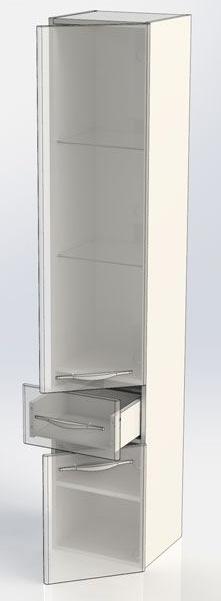 Шкаф-пенал для ванной Aquanet Ирвин 35 R белый