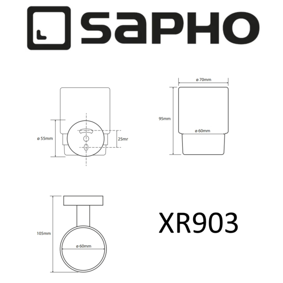 Стакан Sapho X-Round XR903 хром