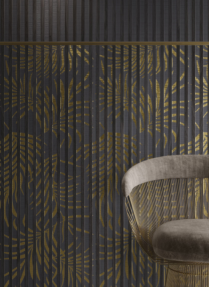 Керамическая плитка Villeroy&Boch Декор La Citta Grey Gold PVD Flower Matt.Rec. 40x120 - изображение 2