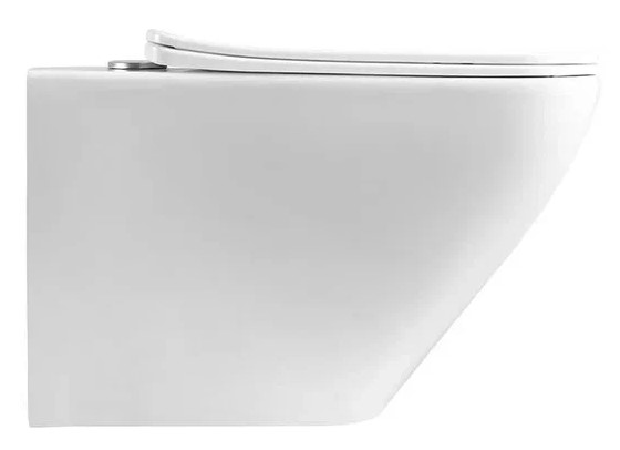 Комплект подвесной безободковый унитаз Vincea Neo VT1-22 с сиденьем soft-close, белый  +  инсталляция Geberit Delta 458.149.21.1 с кнопкой, хром глянцевый