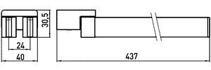 Полотенцедержатель двойной Emco Loft 0550 001 41, 410 мм