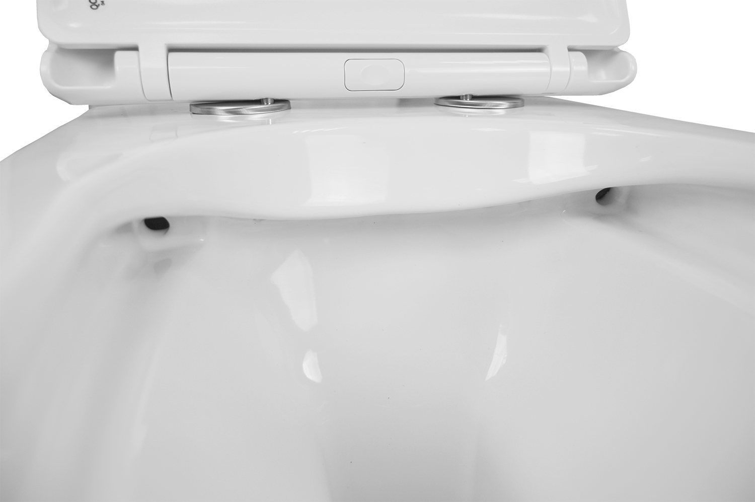 Унитаз подвесной безободковый Azario Moneo AZ-0062 с крышкой-сиденьем микролифт, белый