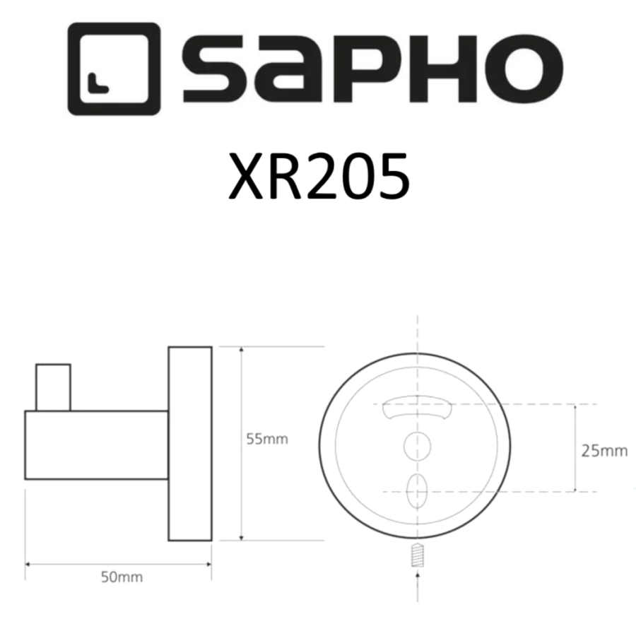Крючок Sapho X-Round XR205 хром