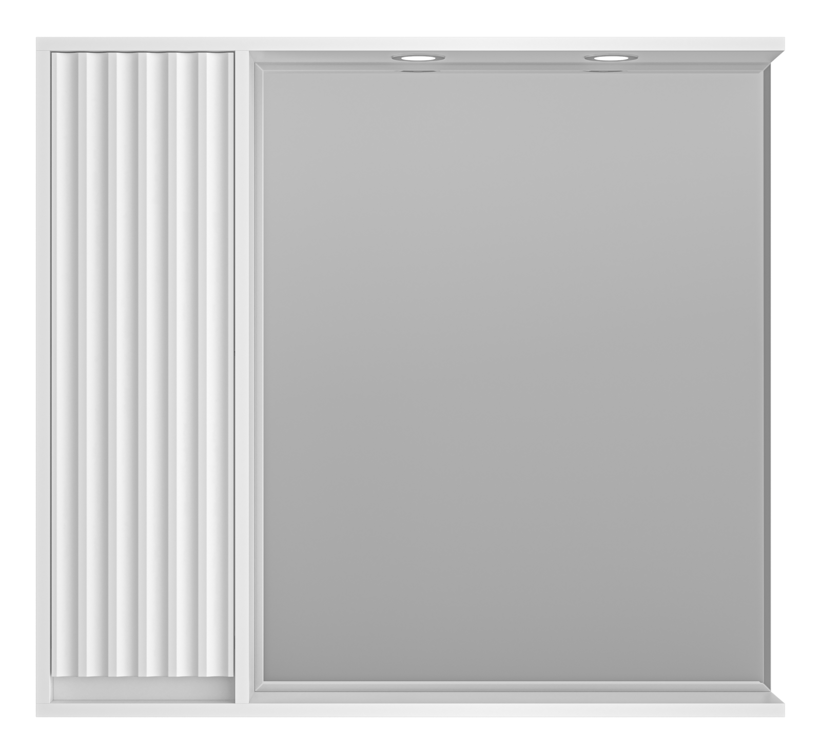 Зеркальный шкаф Brevita Balaton 90 см BAL-04090-01-Л левый, с подсветкой, белый 