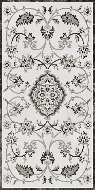 Керамогранит Kerama Marazzi  Парнас серый декорированный лаппатированный 40х80