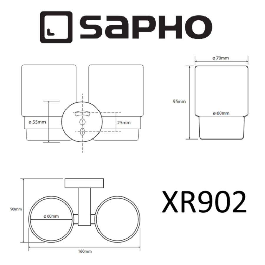 Стакан Sapho X-Round XR902 хром