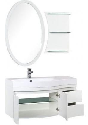 Комплект мебели для ванной Aquanet Опера 115 L 2 двери 2 ящика белый