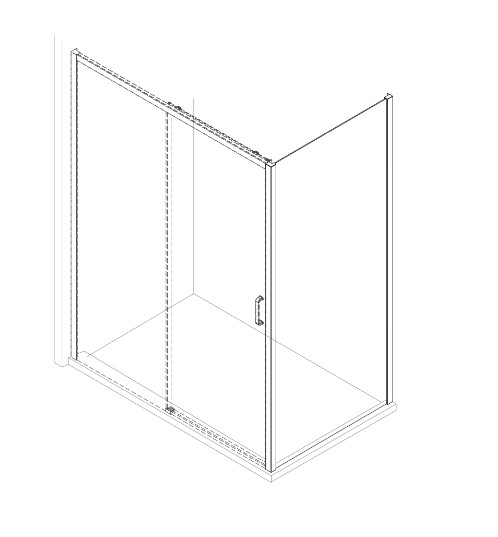 Душевая дверь Creto Nota стекло прозрачное профиль черный 120х200 см 122-WTW-120-C-B-6 EASY CLEAN