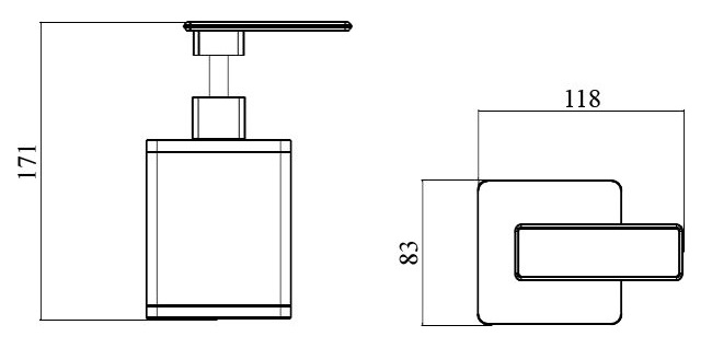 Дозатор Boheme New Venturo 10969-B-CR для жидкого мыла, хром-черный