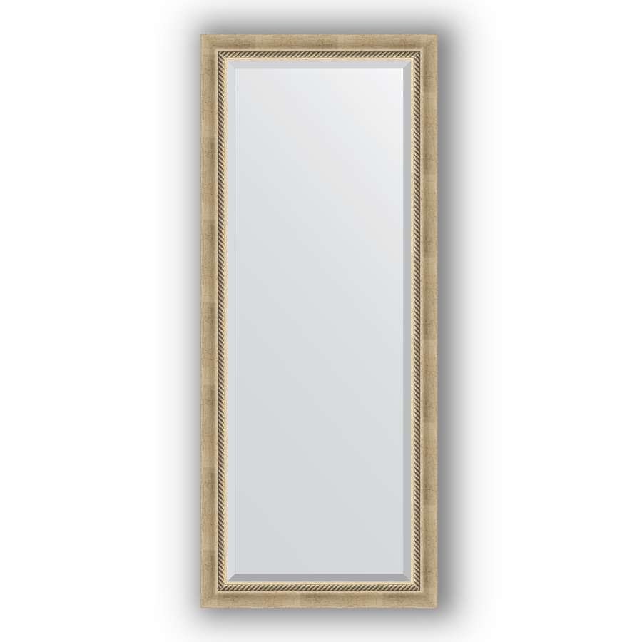 Зеркало в багетной раме Evoform Exclusive BY 1182 63 x 153 см, состаренное серебро с плетением 