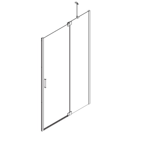 Душевая дверь Creto Tenta стекло прозрачное профиль хром 90х200 см 123-WTW-90-C-CH-8 EASY CLEAN