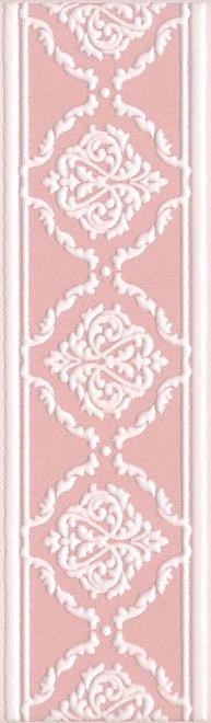 Керамическая плитка Kerama Marazzi Бордюр Петергоф розовый 7,7х25