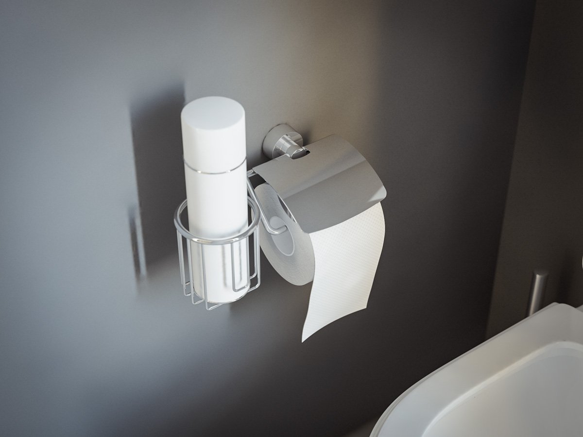 Держатель туалетной бумаги с крышкой и освежителя воздуха FBS Nostalgy NOS 053