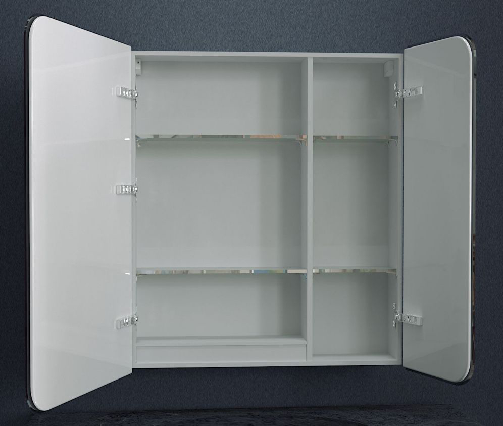 Зеркальный шкаф Art&Max Verona 80 см AM-Ver-800-800-2D-L-DS-F с подсветкой, белый