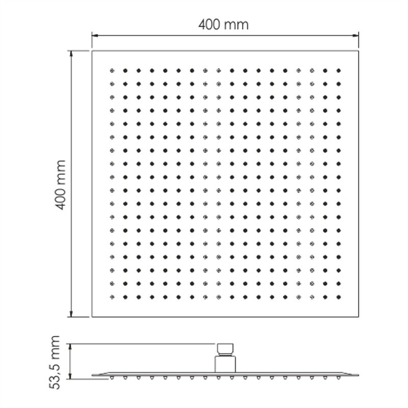 Верхний душ WasserKRAFT A119, 400 x 400 мм, хром