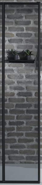 Душевая перегородка Jacob Delafon Nouvelle Vague 40х200 см E94WI40-B1 профиль черный, стекло прозрачное