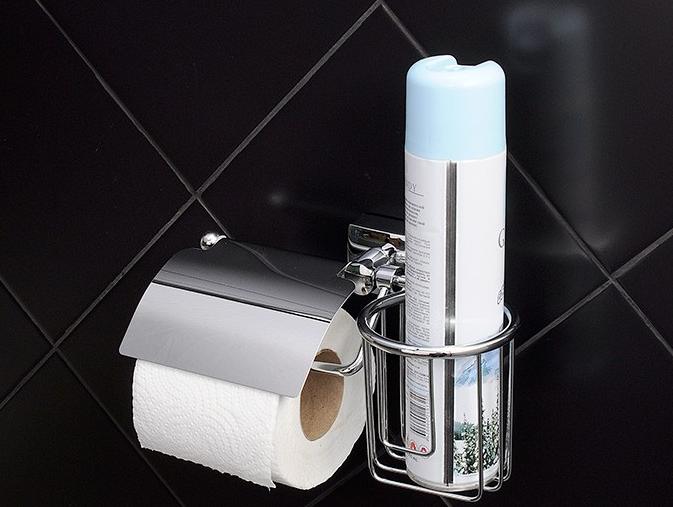 Держатель туалетной бумаги Fixsen Kvadro FX-61309 +  10 с держателем для освежителя, хром