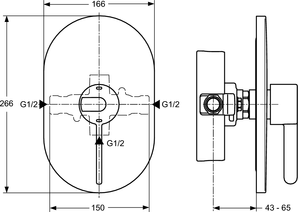 Смеситель Ideal Standard Ceraplus Sequential для душа с цикловым затвором A4090AA