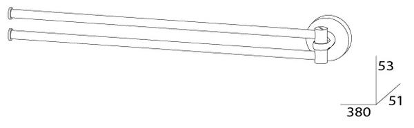 Полотенцедержатель поворотный Artwelle Harmonie, HAR 025 четверной, 40 см