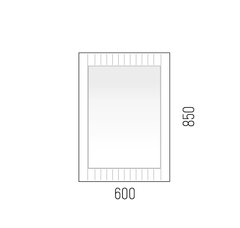 Зеркало Corozo Терра 60 см SD-00001326 графит матовый